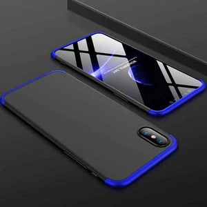 Techno Guru iPhone Xs Max 3 Parçalı Tam Koruma Şık Astrea Premium Sert Kılıf