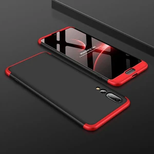 Huawei P20 Pro Kılıf 3 Parçalı Şık Patch Sert Silikon Kapak