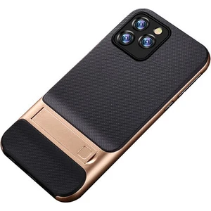 Techno Guru iPhone 12 Pro Şık Tasarımlı Standlı Verus Silikon Kılıf Verus