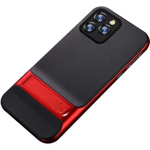 Techno Guru iPhone 12 Pro Max Şık Tasarımlı Standlı Verus Silikon Kılıf Verus