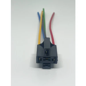 Deep Power Mini Röle Soketi 4 - 5 Fişli Bakır Kablolu Pirinç Terminalli 1.50MM Kablo-5 Fiş Uyumlu