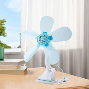 Dc 220V 1.5mt Fiş Girişli Klipsli Masaüstü Vantilatör Ev Ofis Mini Fan Vantilatör Döner Başlık