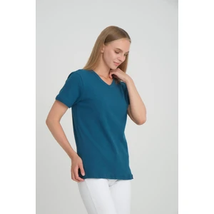 Alexander Gardi Alexandergardı Fitilli V Yaka Comfort Fit T-Shirt (E24-74602)