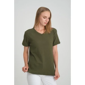 Alexander Gardi Alexandergardı Fitilli V Yaka Comfort Fit T-Shirt (E24-74602)