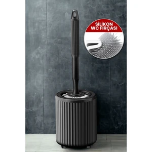 Sas Haus Silikon Tuvalet Fırçası  Pratik Silikon Wc Klozet Fırçası Siyah   3025