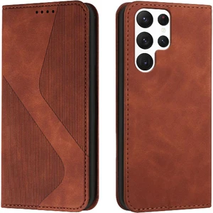 Mellow Shop Samsung Galaxy S23 Ultra Cüzdan Kickstand Manyetik Pu Deri Kılıf (Yurt Dışından)