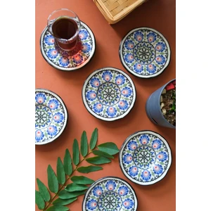 Roys Fulya Porselen Çay Tabak Takımı 12CM 6 Parça