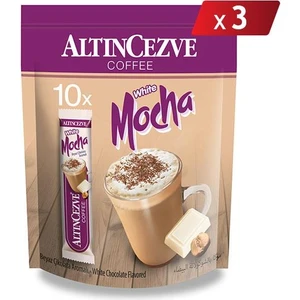 3ü1 Arada White Mocha Beyaz Çikolata Aromalı 10′ Lu Paket-17 gr x 10 Adet - 3lü Paket