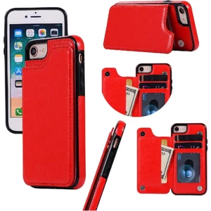 YH Market IPhone Se 2020/2022 Çift Manyetik Toka Kickstand Pu Için Cüzdan Kılıf (Yurt Dışından)