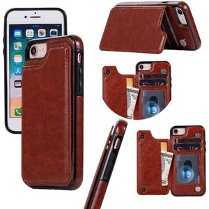 YH Market IPhone Se 2020/2022 Çift Manyetik Toka Kickstand Pu Için Cüzdan Kılıf (Yurt Dışından)