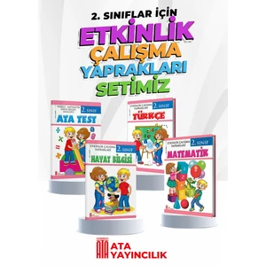 2. Sınıf Etkinlik Çalışma Yaprakları 4'lü Set (Türkçe-Matematik-H