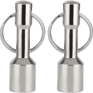 Mıknatıslı Anahtarlık - Güçlü Neodyum Mıknatıslı Askı Manyetik Anahtarlık 12MM - 2 Adet