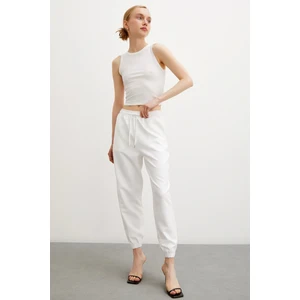 Never More Likralı Eşofman Altı Beyaz