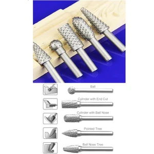 Mini Taşlama 5 Parça Çapak Alma Oyma Şekil Verme Ahşap Gravür Oyma Seti