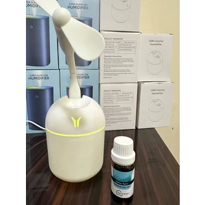 FAN + KOKU HEDİYELİ HAVA NEMLENDİRİCİSİ AROMA YAYIYI MİNİ USB 250 ML PERVANE HEDİYELİ ÜRÜN