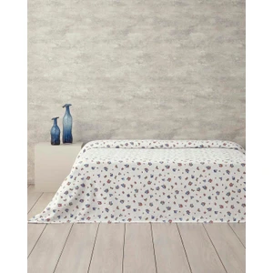 English Home Blossom Breeze Tek Kişilik Pike Mavi-Turuncu