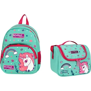 GENC DIJITAL BASKI Little Horse Anaokul Sırt Çantası ve Beslenme Çantası