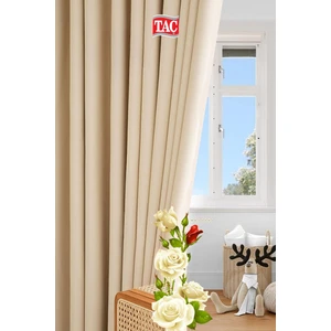 Rech Home Taç 4 Katmanlı Bej Güneşlik Perde - Toz Önleyici, Ses Yalıtımı, Sıcak ve Soğuk Yalıtımı