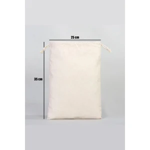 2 Adet Büzgülü Ham Bez Kese 25X35 cm