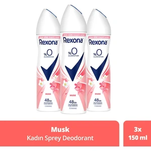 Kadın Sprey Deodorant Musk %0 Alüminyum 150 ml x3