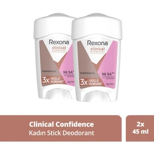 Clinical Protection Kadın Stick Deodorant Confidence 3x Güçlü Koruma 45 Ml X2