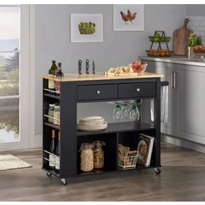 Dipole Furniture Handy Mat Lake Siyah Mutfak Servant Mobilyası