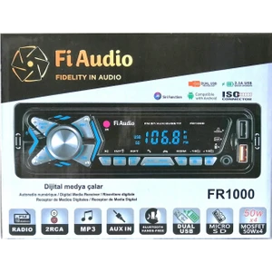 Fi Audıo FR-1000 Oto Teyp 4X50 Watt Bluetooth Carlive 2xusb Sd Fm Aux