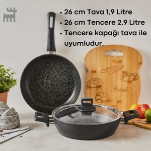 Biogranit Power 3 Parça Tava Tencere Seti