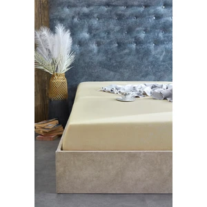 Medaillon Home Bej Tek / Çift Kişilik Penye Lastikli Çarşaf