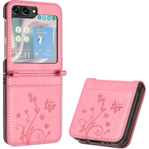 SZY Mall Samsung Galaxy Z Flip6 Manyetik Kapatma Bilek Kayışı Pu Kart Için Flip Case (Yurt Dışından)