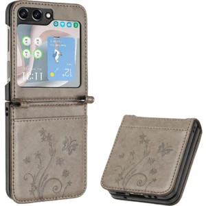 SZY Mall Samsung Galaxy Z Flip6 Manyetik Kapatma Bilek Kayışı Pu Kart Için Flip Case (Yurt Dışından)