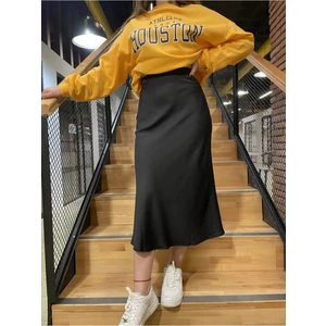 Işılda Fashion Kadın Giyim Midi Boy Saten Etek