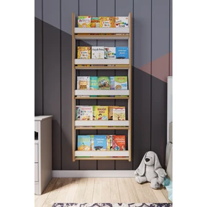 Zeo Wood Design Montessori 5 Raflı Mdf Çocuk Kitaplığı 154*60