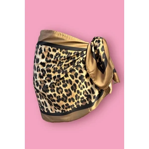 Özel Tasarım Leopar Desen Iç Göstermeyen Pareo  45*145 cm