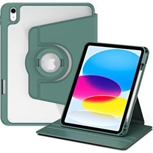 Apple iPad Air 11 Inç 6. Nesil (2024) Yatay ve Dikey Dönebilen Standlı Kalem Şarjına Uygun Darbe Dayanıklı Thermix Kılıf A2899 A2900