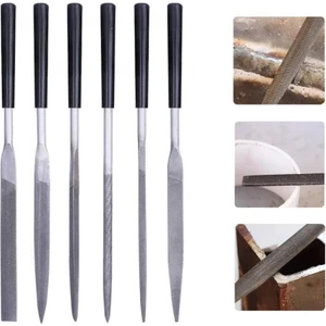6 Parça Mini Eğe Iğne Model Demir Ahşap Metal Törpü Eğe 18 cm