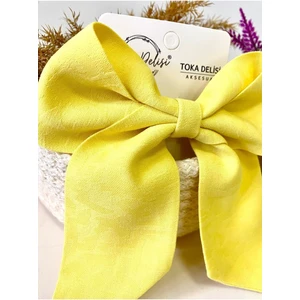 Toka Delisi El Yapımı Kendinden Desenli Yeni Moda Sarı Otomatik Fiyonk Toka