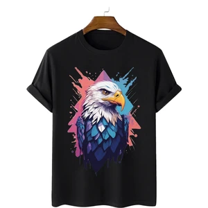 Kartal Tişörtü -  Eagle Tshirt - Renkli Kartal Tişörtü - Colorful Eagle Tshirt