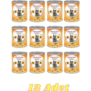 Premium Yüksek Proteinli Gurme Etli Konserve Yaş Kedi Maması 415GRX12 Adet