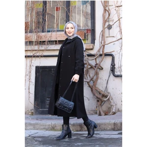 Denim Kapşonlu Kap- Denim Pardesü/ Kahverengi