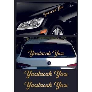 Sticker Usta Kişiye Özel Yazı 2 Adet Isim Soyisim Araba Oto Motosiklet Sticker 00097