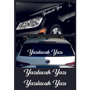 Sticker Usta Kişiye Özel Yazı 2 Adet Isim Soyisim Araba Oto Motosiklet Sticker 00097