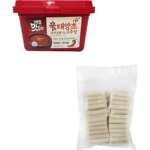 Tteokbokki Kore Pirinç Keki 1 kg + Chung Jung One Gochujang 500GR Pirinçli Kırmızı Biber Ezmesi