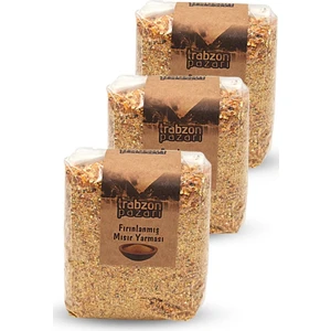 Trabzon Pazarı Ata Tohum Fırınlanmış Mısır Yarması 3x900 gr
