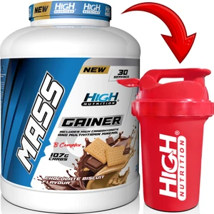 High Nutrition Mass Gainer 3600 gr Çikolata Bisküvi Aromalı Hacim Kütle Kas Karbonhidrat Tozu
