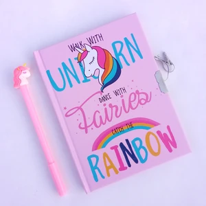 Unicorn Kilitli Hatıra Defteri (Günlük) ve Jel Kalem
