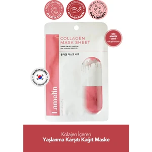 Kolajen İçeren Yaşlanma Karşıtı Kağıt Maske - Lamelin Collagen Mask