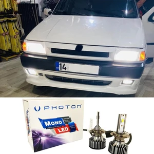 Fiat Uno LED Xenon Uzun + Kısa Far Ampulü H4 Mono Yeni Seri Beyaz