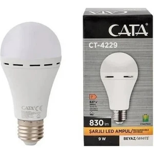 9W Şarjlı LED Ampul E-27 Duy Tipi 6400K Renk Sıcaklığı ile Enerji Tasarruflu Aydınlatma