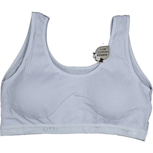 Kadın Büyük Beden Pamuklu Penye Toparlayıcı Sütyen Günlük Yarım Atlet